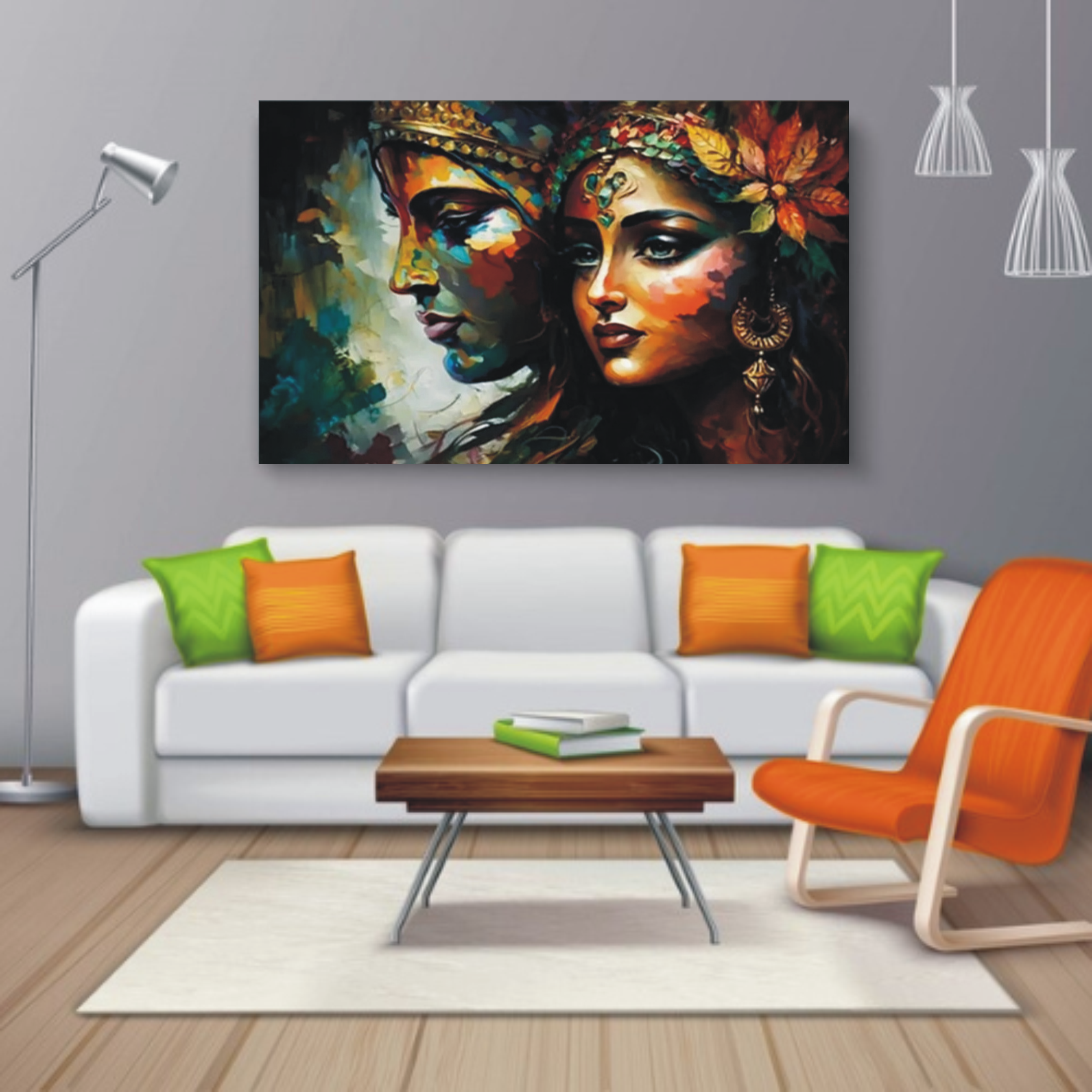Radha Krishna painting